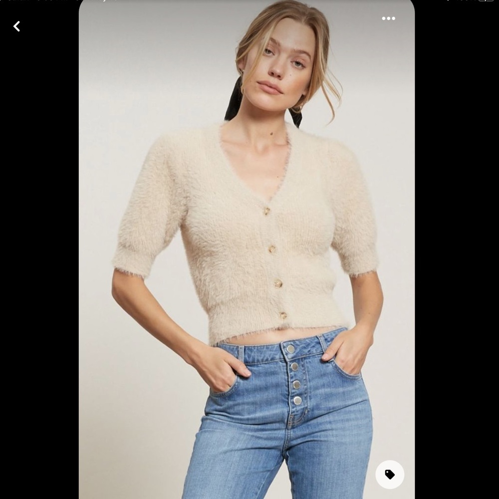Lucy Paris Amelie Puffy Sleeve Sweater Size L